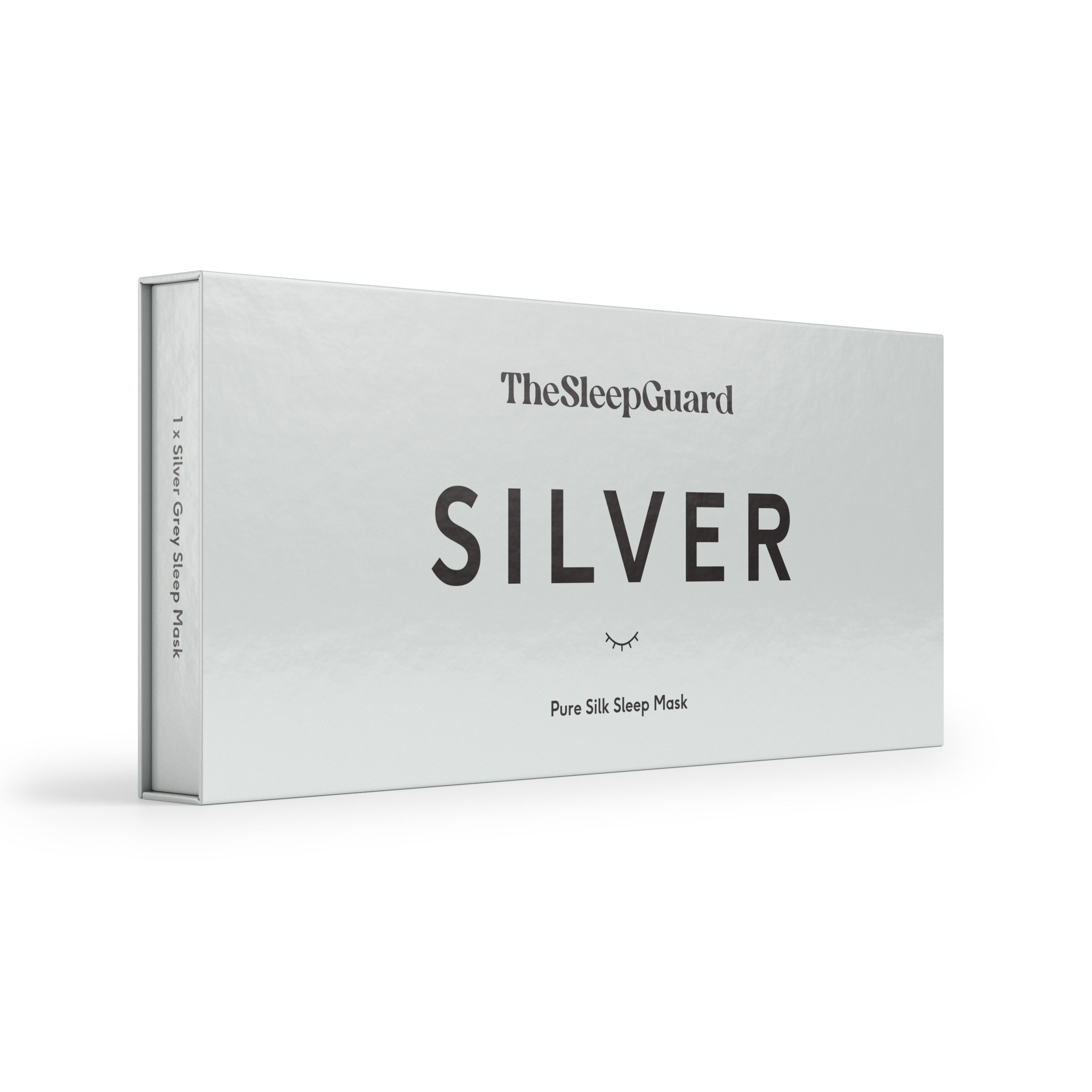 Pure Silk Sleep Mask [100% 6A Mulberry Silk, 22 Momme] - Silver Grey