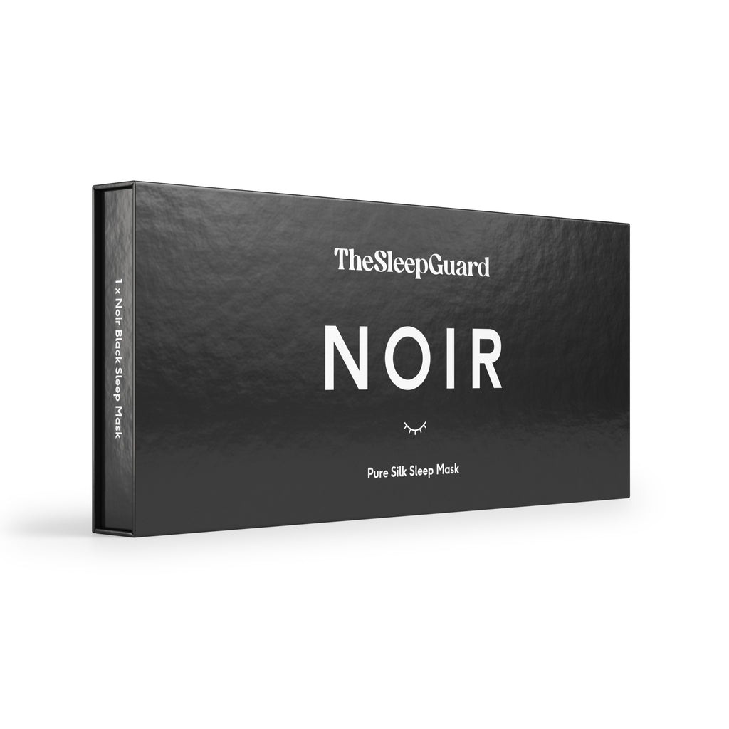 Pure Silk Sleep Mask [100% 6A Mulberry Silk, 22 Momme] - Noir Black
